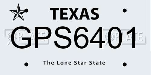 GPS6401 Texas License Plate