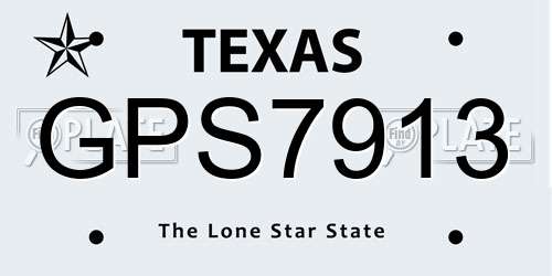 GPS7913 Texas License Plate