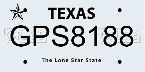 GPS8188 Texas License Plate