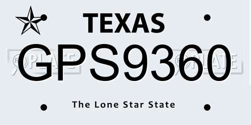 GPS9360 Texas License Plate