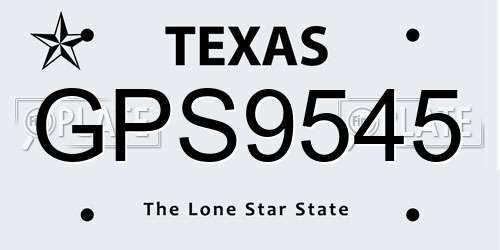 GPS9545 Texas License Plate