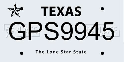 GPS9945 Texas License Plate