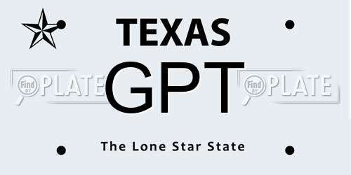 GPT Texas License Plate