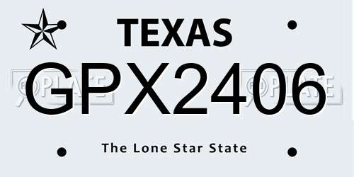 GPX2406 Texas License Plate