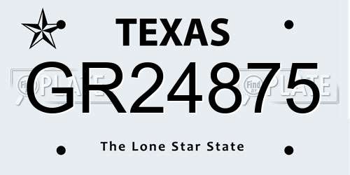 GR24875 Texas License Plate