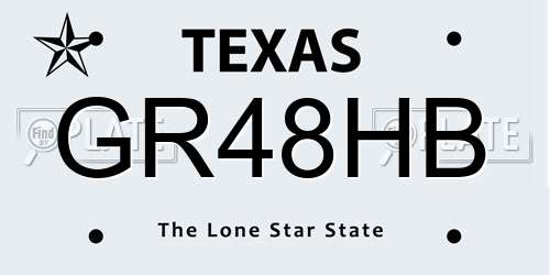 GR48HB Texas License Plate
