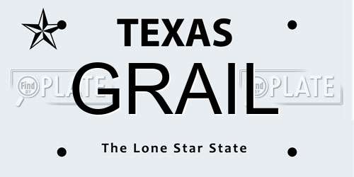 GRAIL Texas License Plate