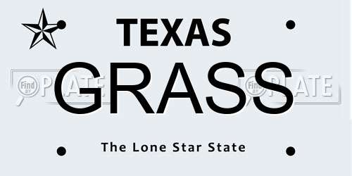 GRASS Texas License Plate