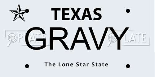 GRAVY Texas License Plate