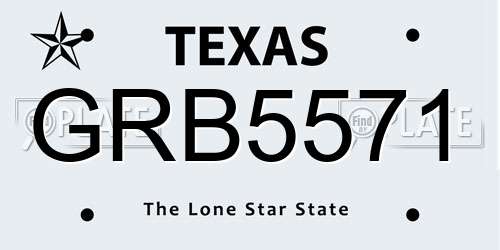 GRB5571 Texas License Plate