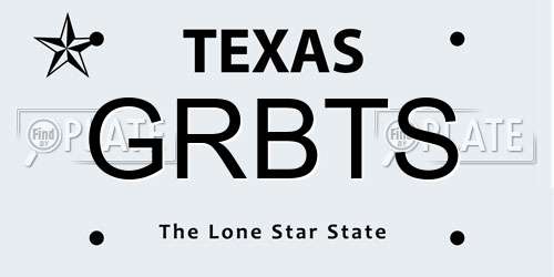 GRBTS Texas License Plate