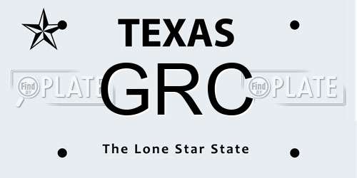 GRC Texas License Plate
