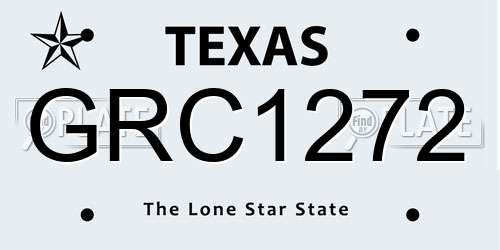 GRC1272 Texas License Plate