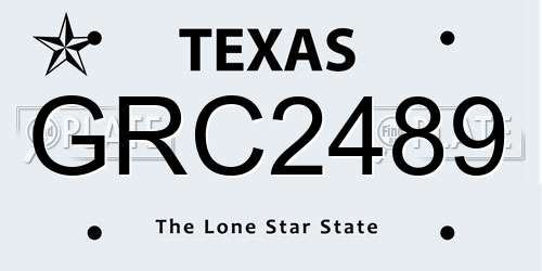 GRC2489 Texas License Plate