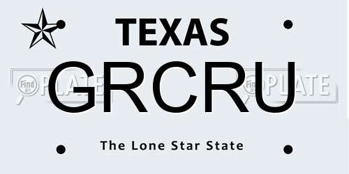 GRCRU Texas License Plate