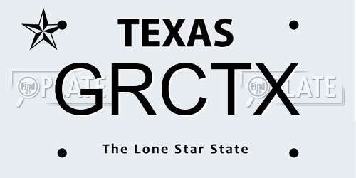 GRCTX Texas License Plate