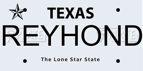 GREYHONDA Texas License Plate