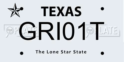 GRI01T Texas License Plate