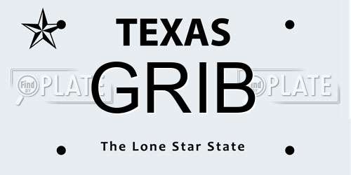 GRIB Texas License Plate