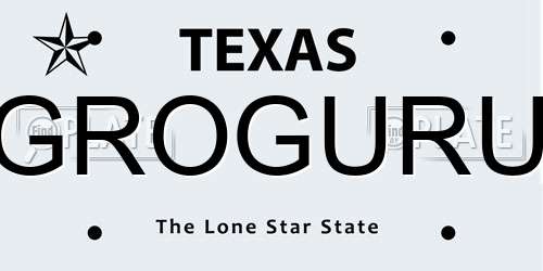 GROGURU Texas License Plate