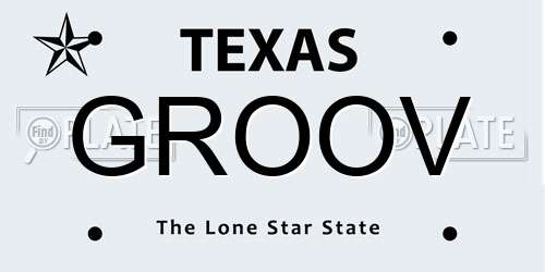 GROOV Texas License Plate