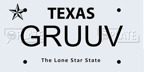 GRUUV Texas License Plate