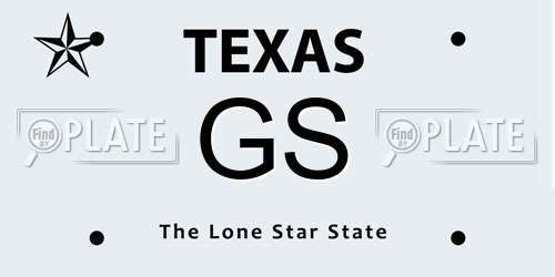 GS Texas License Plate