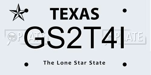 GS2T4I Texas License Plate