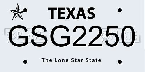 GSG2250 Texas License Plate