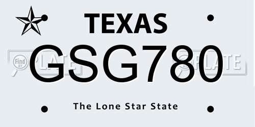 GSG780 Texas License Plate