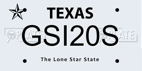 GSI20S Texas License Plate