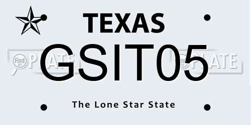 GSIT05 Texas License Plate