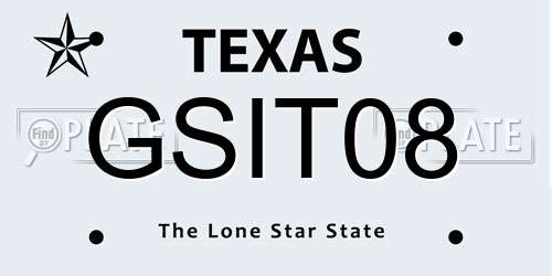 GSIT08 Texas License Plate
