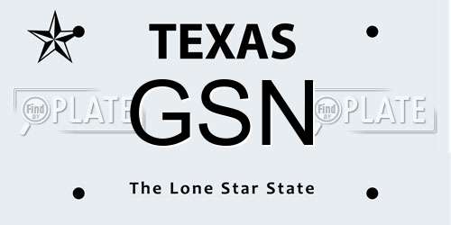 GSN Texas License Plate