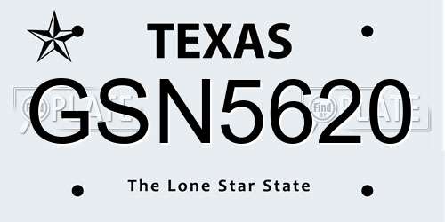 GSN5620 Texas License Plate