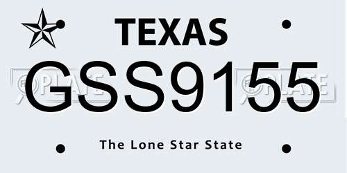 GSS9155 Texas License Plate