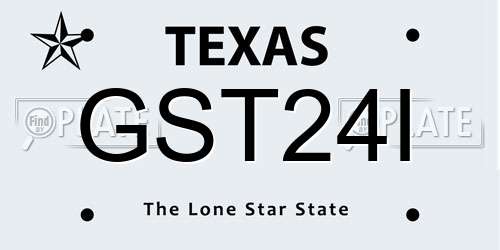 GST24I Texas License Plate