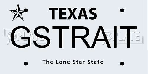 GSTRAIT Texas License Plate