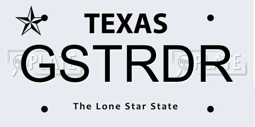 GSTRDR Texas License Plate