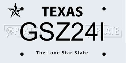 GSZ24I Texas License Plate