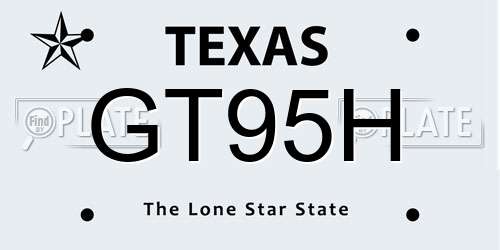 GT95H Texas License Plate