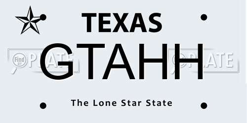 GTAHH Texas License Plate