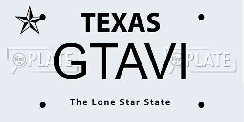 GTAVI Texas License Plate
