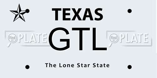 GTL Texas License Plate