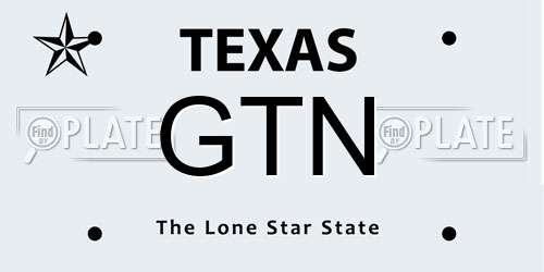 GTN Texas License Plate