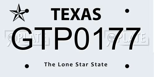 GTP0177 Texas License Plate