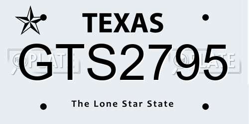 GTS2795 Texas License Plate