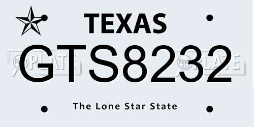GTS8232 Texas License Plate