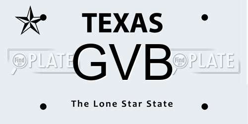 GVB Texas License Plate