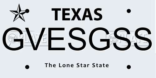 GVESGSS Texas License Plate